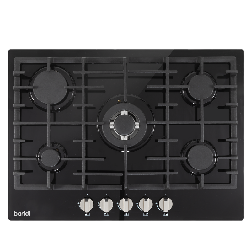 Baridi DH228 Gas Hob with 5 Cooking Zones 70cm - Black - additional view 5