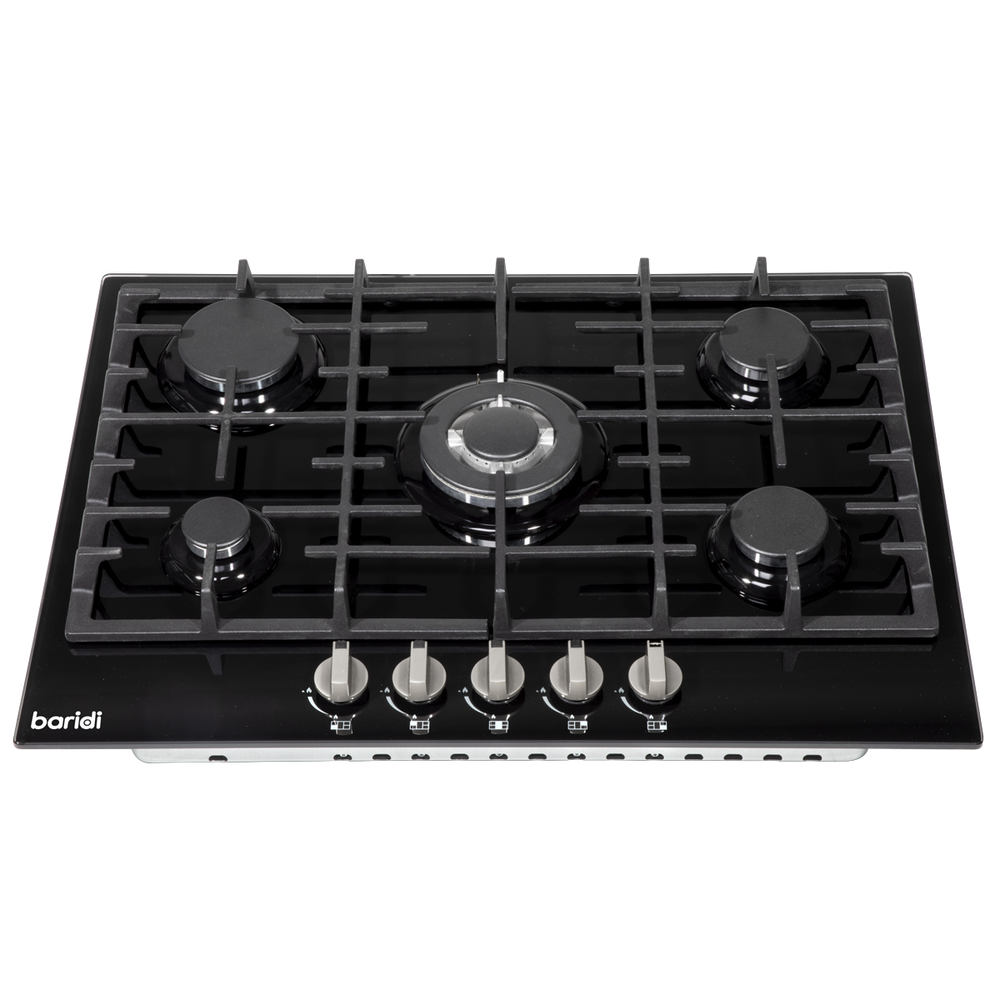 Baridi DH228 Gas Hob with 5 Cooking Zones 70cm - Black - additional view 4