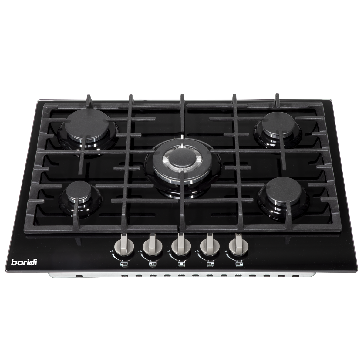 Baridi DH228 Gas Hob with 5 Cooking Zones 70cm - Black - additional view 4