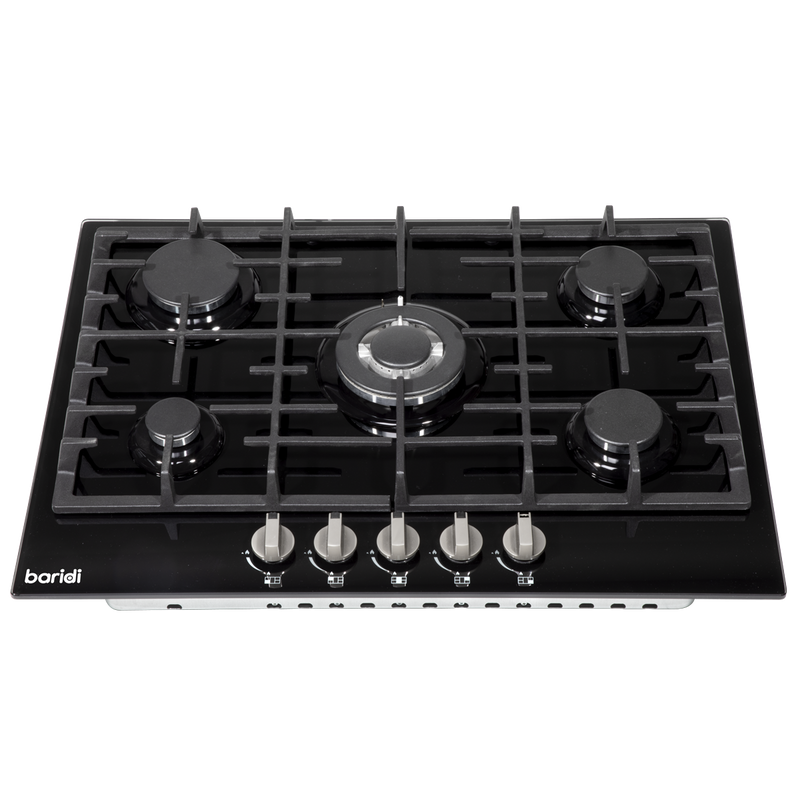 Baridi DH228 Gas Hob with 5 Cooking Zones 70cm - Black - additional view 4