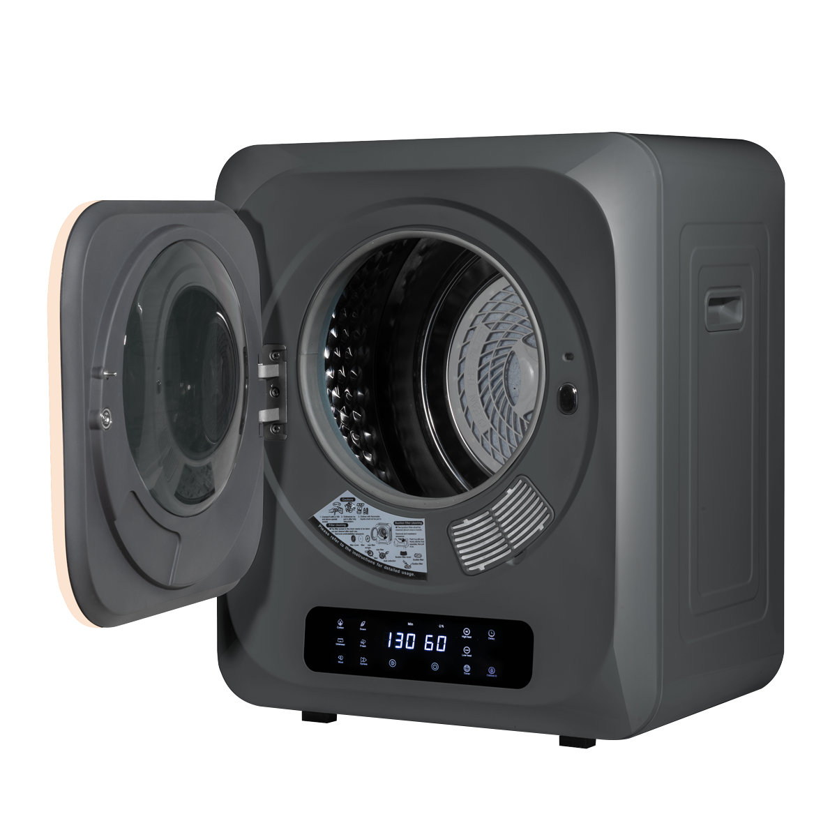Baridi DH229 Tabletop Tumble Dryer with Digital Controls 2.5kg Capacity - Black - additional view 2