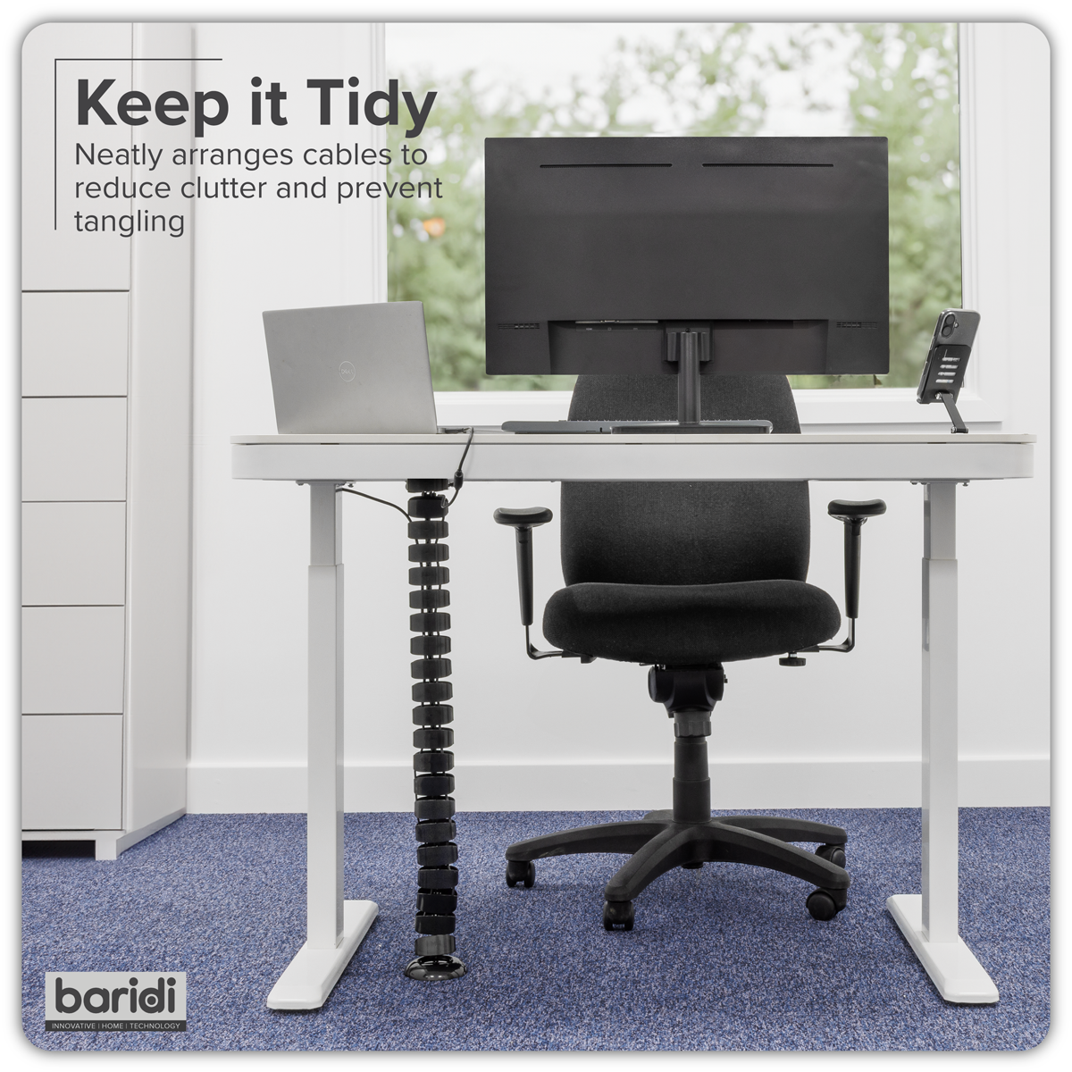 Dellonda DH23 Flexible Cable Management System 1.3m - additional view 4