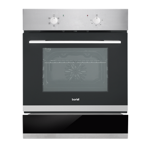 Baridi DH233 Integrated Fan-Assisted Electric Oven 60cm 55L Capacity with Warming Drawer - Black/Stainless Steel