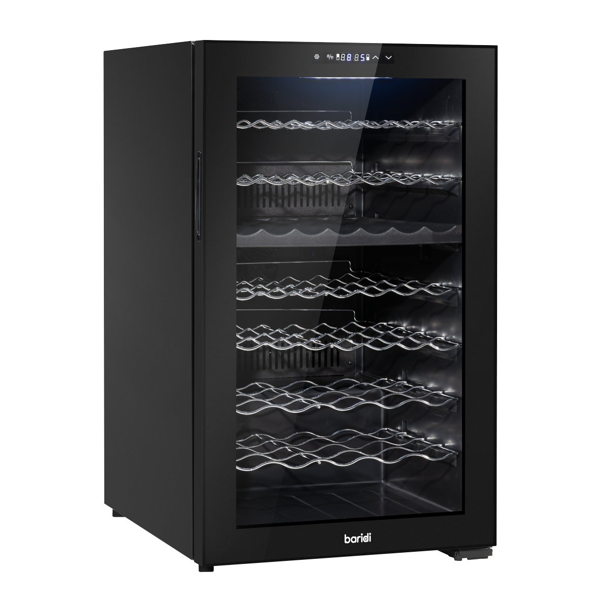 Baridi DH236 52 Bottle Dual Zone Wine Fridge with Digital Touch Screen Controls, Wire Shelves & LED Light - additional view 6