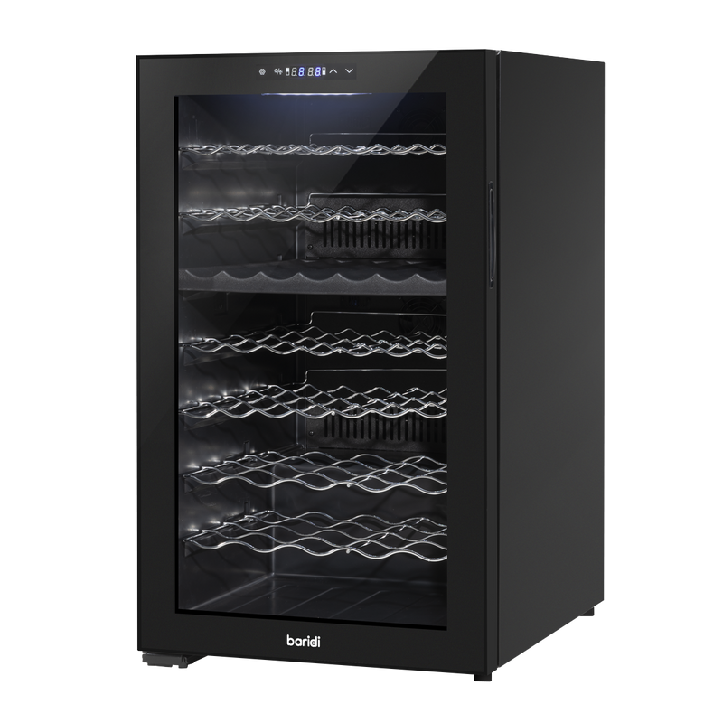 Baridi DH236 52 Bottle Dual Zone Wine Fridge with Digital Touch Screen Controls, Wire Shelves & LED - additional view 10