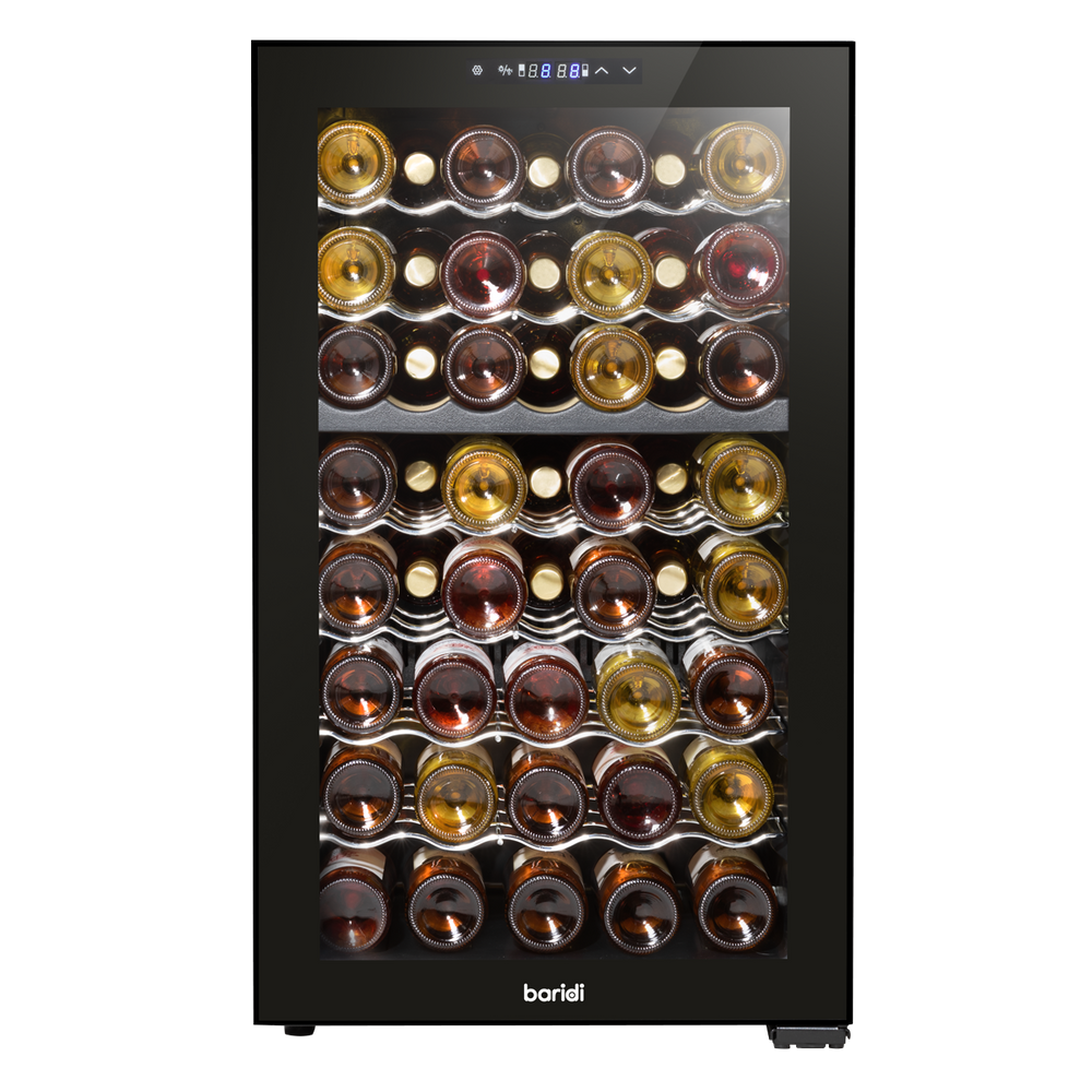 Baridi DH236 52 Bottle Dual Zone Wine Fridge with Digital Touch Screen Controls, Wire Shelves & LED Light - additional view 8
