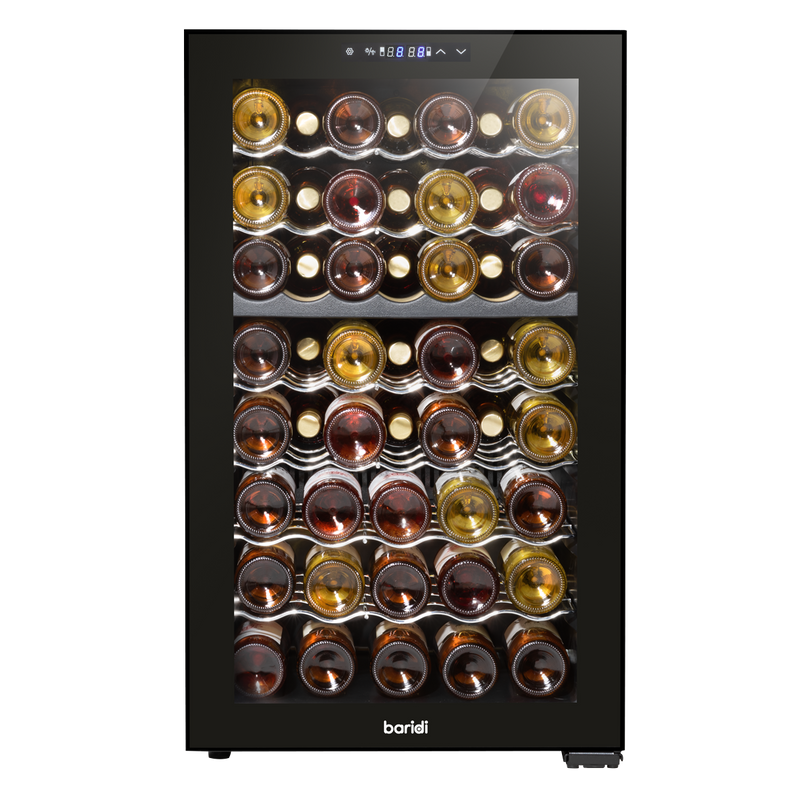 Baridi DH236 52 Bottle Dual Zone Wine Fridge with Digital Touch Screen Controls, Wire Shelves & LED Light - additional view 8