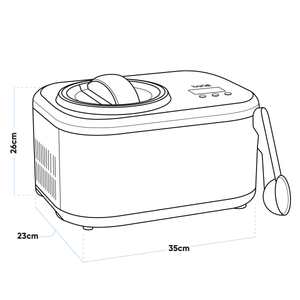 Baridi DH238 Automatic Churning Ice Cream Machine 1L Capacity - Black - additional view 4