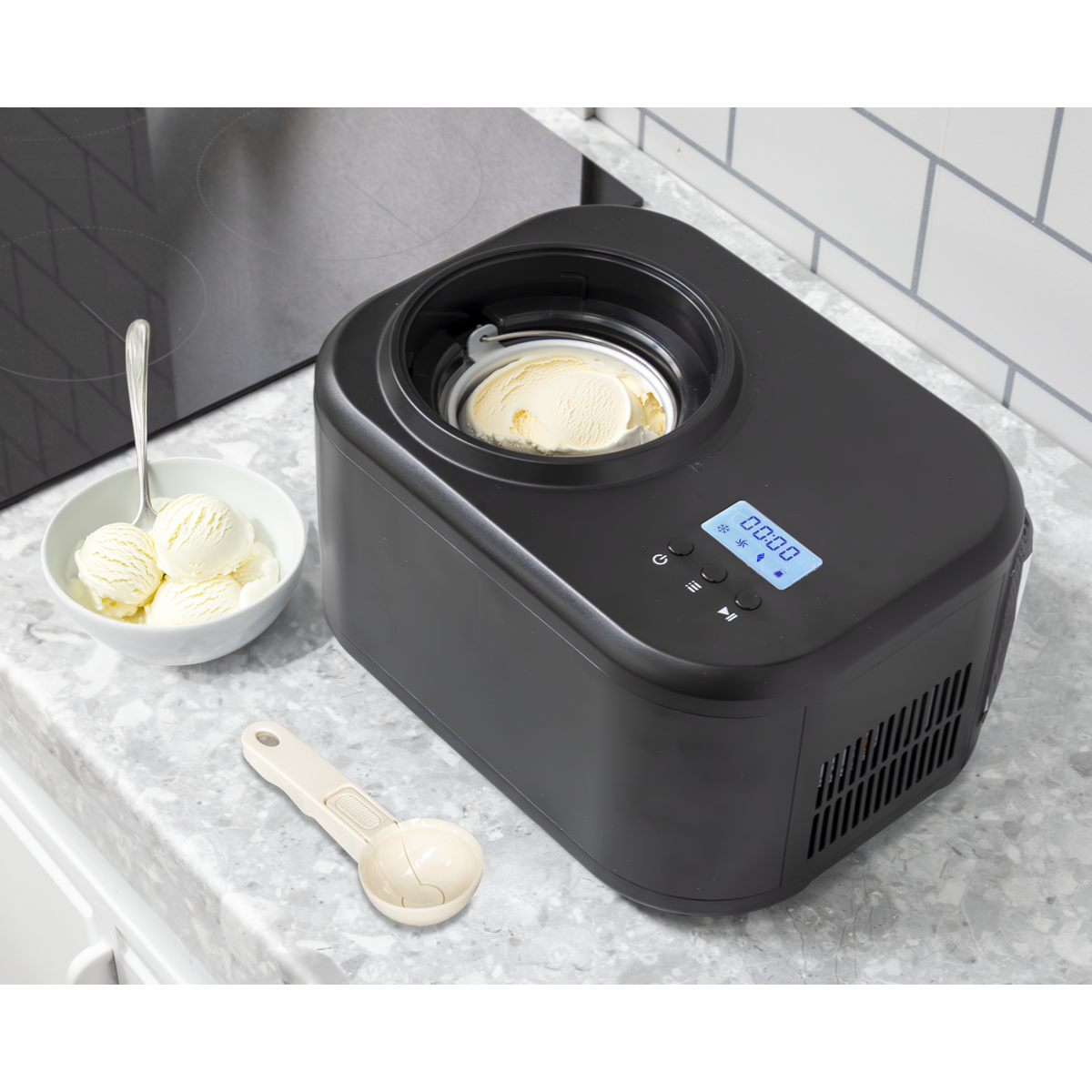 Baridi DH238 Automatic Churning Ice Cream Machine 1L Capacity - Black - additional view 5