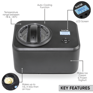 Baridi DH240 Automatic Churning Ice Cream Machine 1.5L - Black - additional view 16