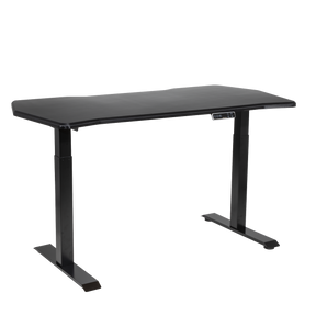Dellonda DH241 Carbon Fibre Effect Electric Height Adjustable Standing Desk, 1400 x 700mm Dual Motor 100kg