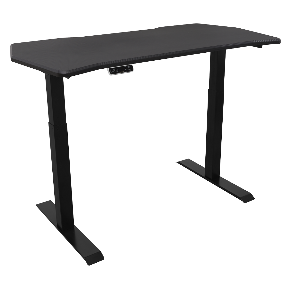 Dellonda DH241 Carbon Fibre Effect Electric Height Adjustable Standing Desk, 1400 x 700mm Dual Motor - additional view 2