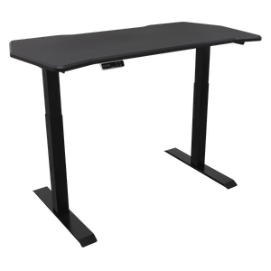 Dellonda DH241 Carbon Fibre Effect Electric Height Adjustable Standing Desk, 1400 x 700mm Dual Motor - additional view 2