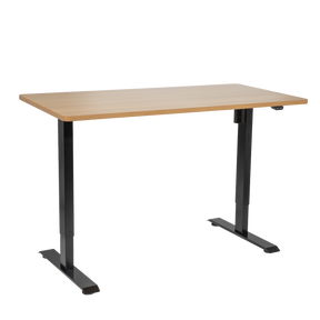 Dellonda DH242 Single Motor Ultra-Quiet Adjustable-Height Electric Sit/Stand Desk - Oak Desktop
