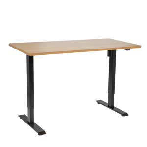 Dellonda DH242 Single Motor Ultra-Quiet Adjustable-Height Electric Sit/Stand Desk - Oak Desktop