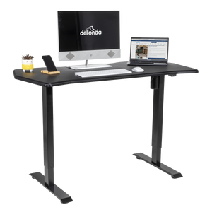 Dellonda DH243 Single Motor Ultra-Quiet Adjustable-Height Electric Sit/Stand Desk - Carbon Fibre Effect - additional view 4