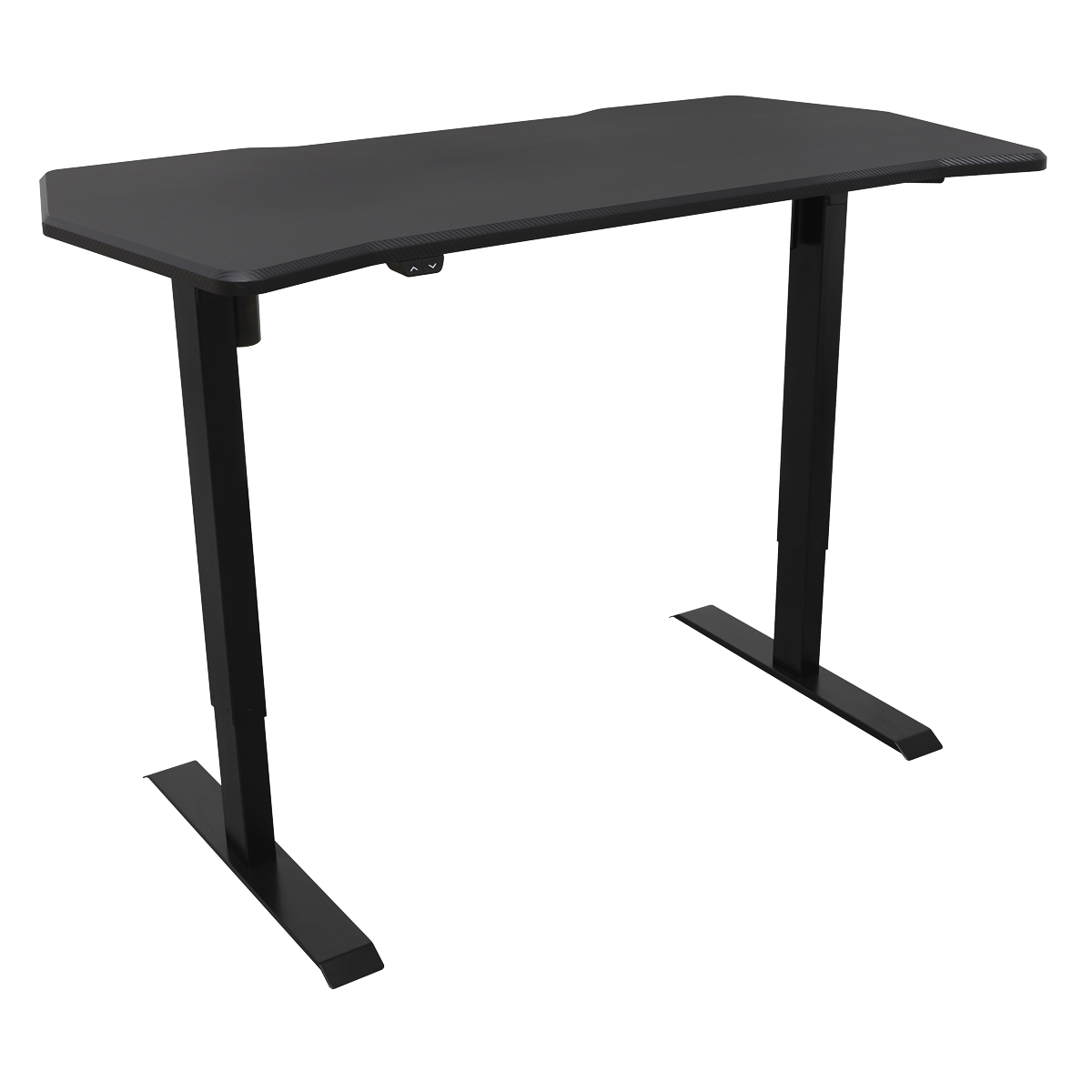 Dellonda DH243 Single Motor Ultra-Quiet Adjustable-Height Electric Sit/Stand Desk - Carbon Fibre Effect - additional view 2