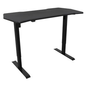 Dellonda DH243 Single Motor Ultra-Quiet Adjustable-Height Electric Sit/Stand Desk - Carbon Fibre Effect - additional view 2