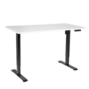Dellonda DH244 White Electric Height Adjustable Standing Desk with Memory, Quiet, 1400x700mm