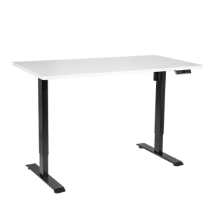 Dellonda DH244 White Electric Height Adjustable Standing Desk with Memory, Quiet, 1400x700mm