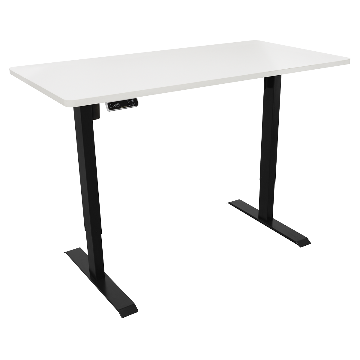 Dellonda DH244 White Electric Height Adjustable Standing Desk with Memory, Quiet, 1400x700mm - additional view 3