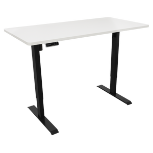 Dellonda DH244 White Electric Height Adjustable Standing Desk with Memory, Quiet, 1400x700mm - additional view 3