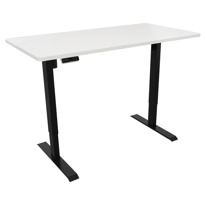 Dellonda DH244 White Electric Height Adjustable Standing Desk with Memory, Quiet, 1400x700mm - additional view 3