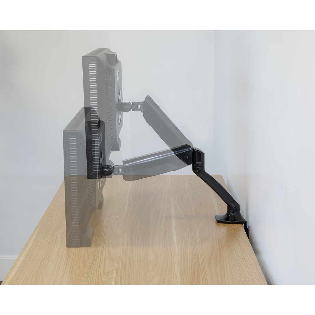 Dellonda DH24 Adjustable Single Monitor Arm with 360° Rotation - Black - additional view 4