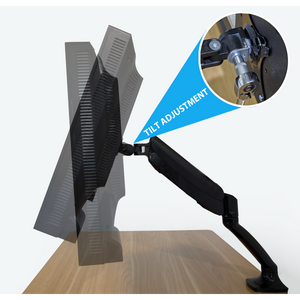 Dellonda DH24 Adjustable Single Monitor Arm with 360° Rotation - Black - additional view 9
