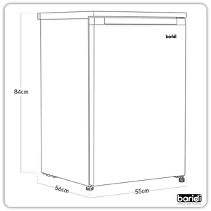 Baridi DH250 55cm Undercounter Freezer with Adjustable Thermostat 85L - White - additional view 11