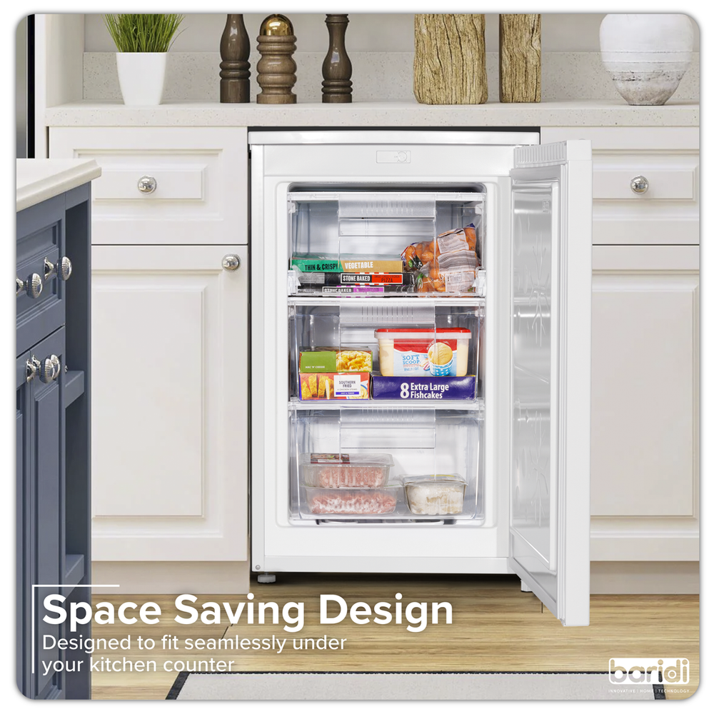 Baridi DH250 55cm Undercounter Freezer with Adjustable Thermostat 85L - White - additional view 20