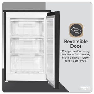 Baridi DH251 55cm Undercounter Freezer with Adjustable Thermostat, 85L - Black - additional view 3