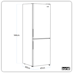 Baridi DH253 47cm 60/40 Fridge Freezer, 157L Capacity Low Frost - additional view 11