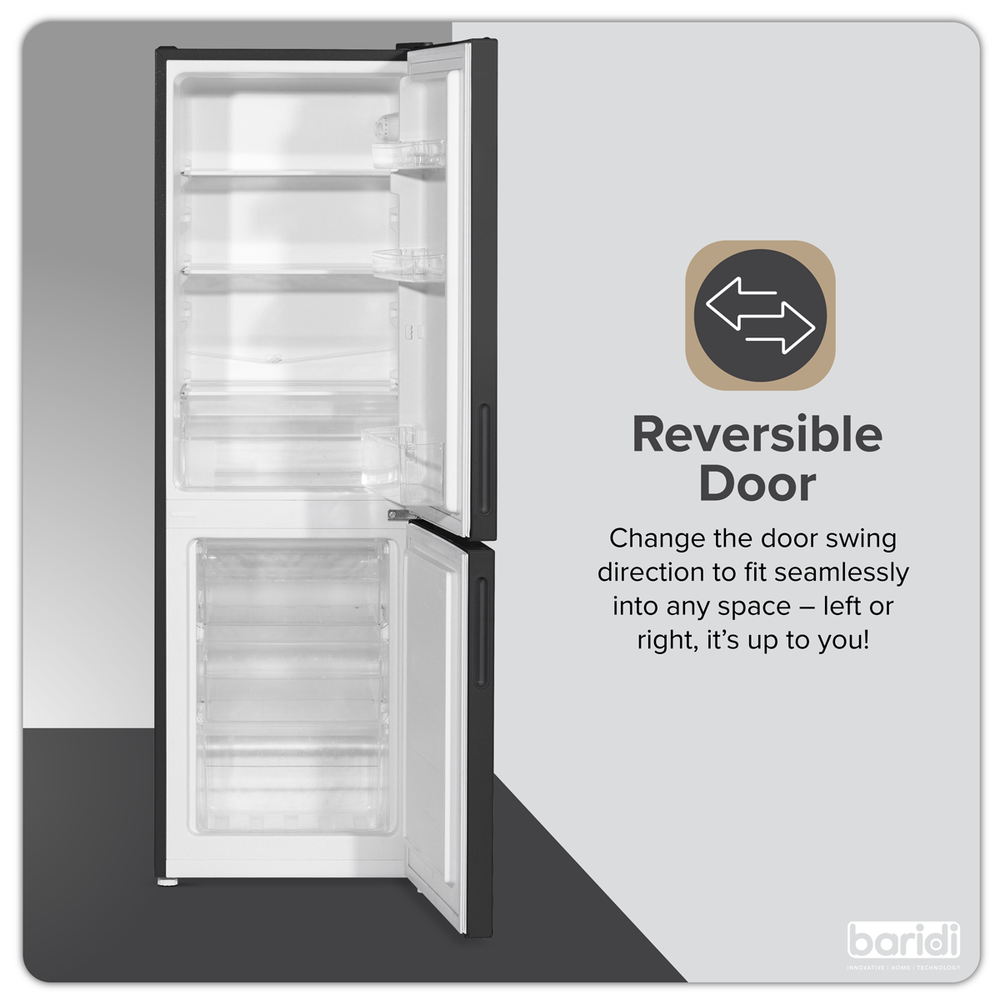 Baridi DH253 47cm 60/40 Fridge Freezer, 157L Capacity Low Frost - additional view 5