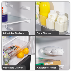 Baridi DH253 47cm 60/40 Fridge Freezer, 157L Capacity Low Frost - additional view 7