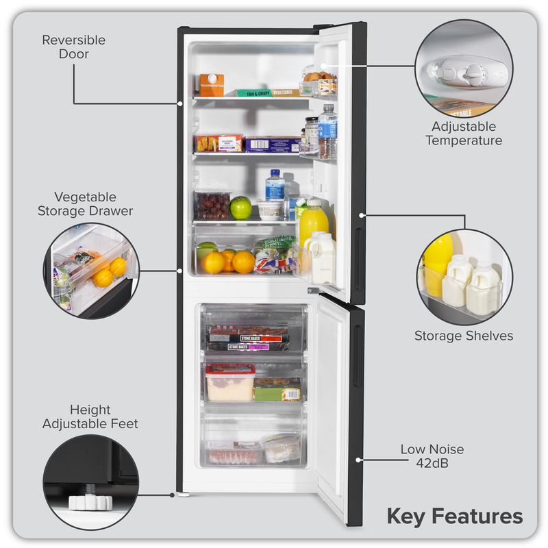 Baridi DH253 47cm 60/40 Fridge Freezer, 157L Capacity Low Frost - additional view 10