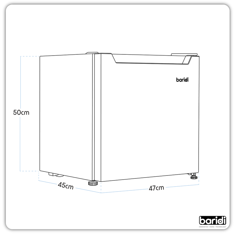 Baridi DH255 Mini Tabletop Fridge/Freezer, 31L Capacity - Black - additional view 13