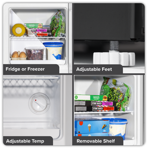 Baridi DH255 Mini Tabletop Fridge/Freezer, 31L Capacity - Black - additional view 11