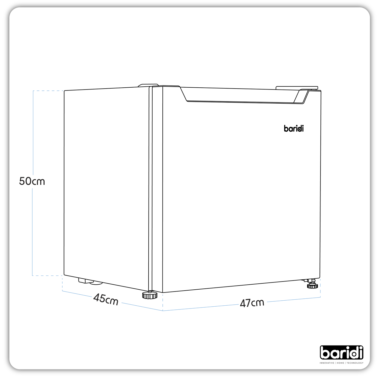 Baridi DH257 Tabletop Fridge with Ice Box, 46L Capacity - additional view 9