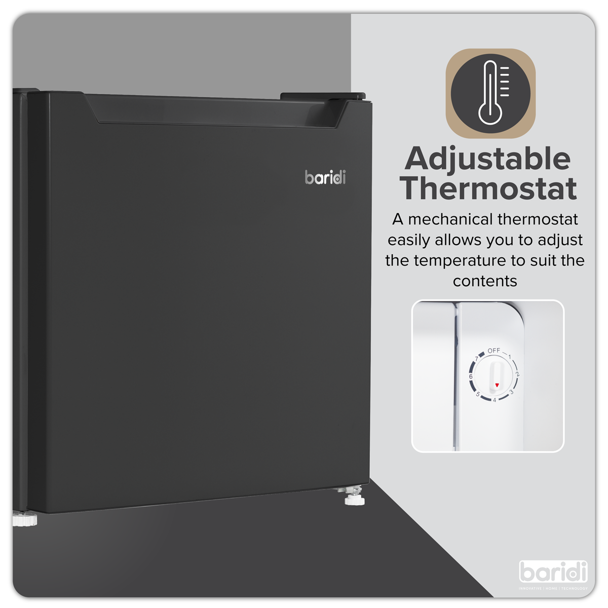 Baridi DH257 Tabletop Fridge with Ice Box, 46L Capacity - additional view 5