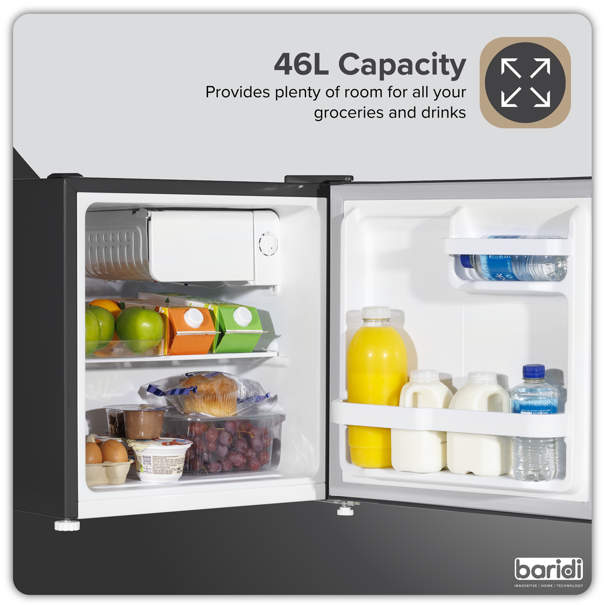 Baridi DH257 Tabletop Fridge with Ice Box, 46L Capacity - additional view 6