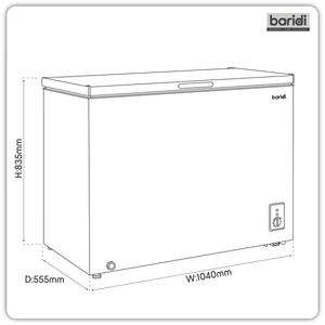 Baridi DH258 Freestanding Chest Freezer 254L Capacity - White - additional view 11