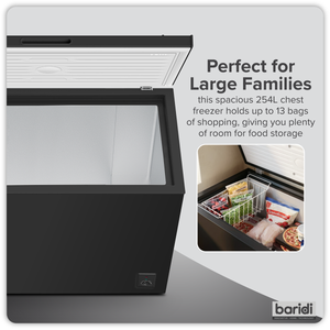 Baridi DH259 Freestanding Chest Freezer 254L Capacity - Black - additional view 12