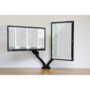 Dellonda DH25 Adjustable Double Monitor Arm with 360° Rotation - Black - additional view 9