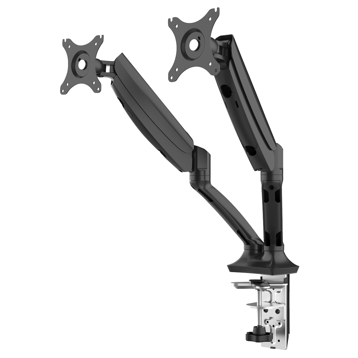 Dellonda DH25 Adjustable Double Monitor Arm with 360° Rotation - Black - additional view 2