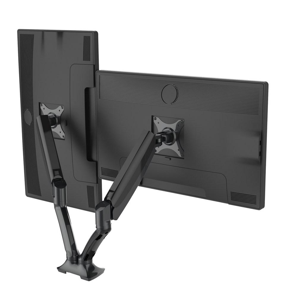 Dellonda DH25 Adjustable Double Monitor Arm with 360° Rotation - Black - additional view 7