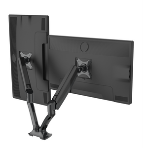 Dellonda DH25 Adjustable Double Monitor Arm with 360° Rotation - Black - additional view 7