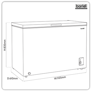 Baridi DH260 Freestanding Chest Freezer 299L Capacity - White - additional view 8