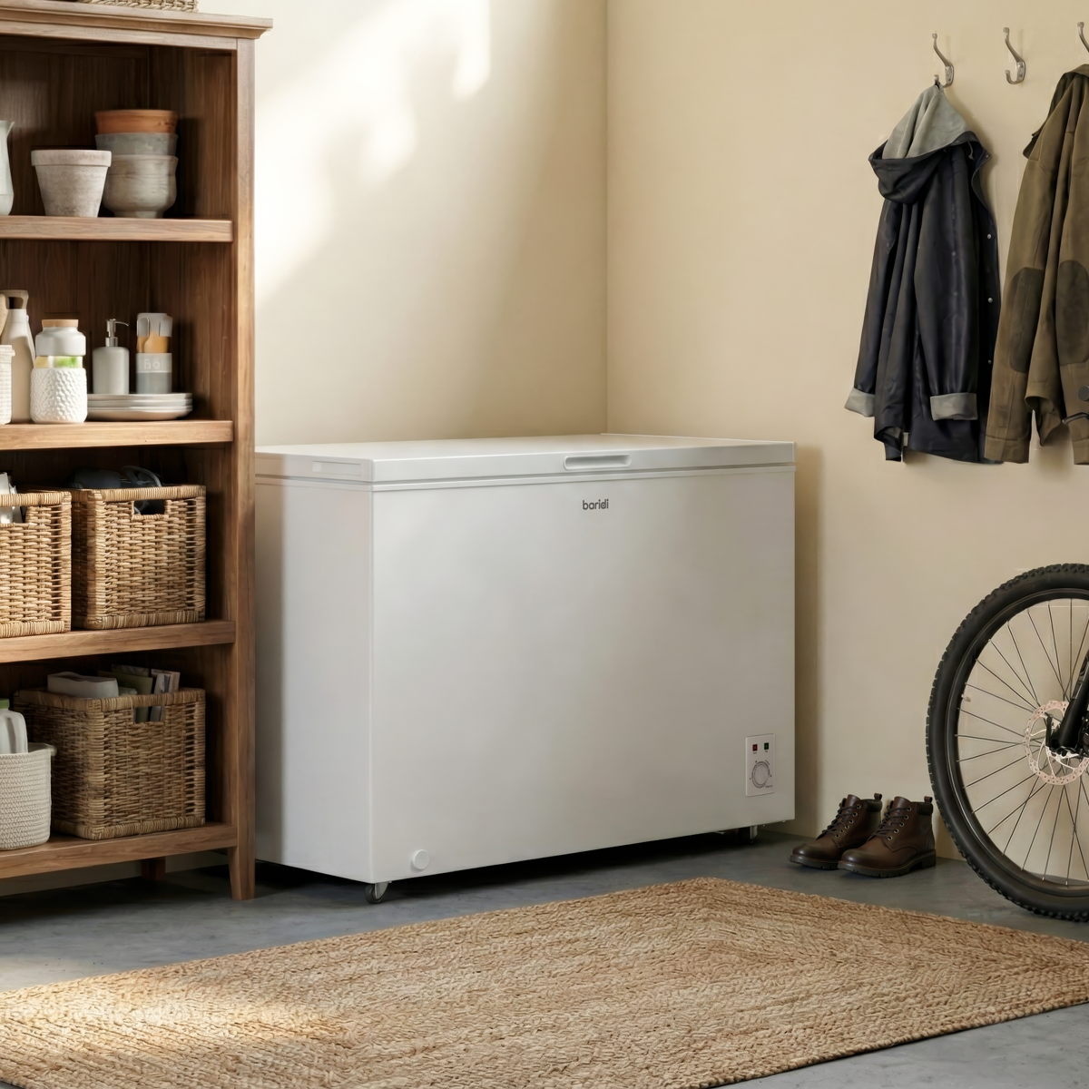Baridi DH260 Freestanding Chest Freezer 299L Capacity - White - additional view 4
