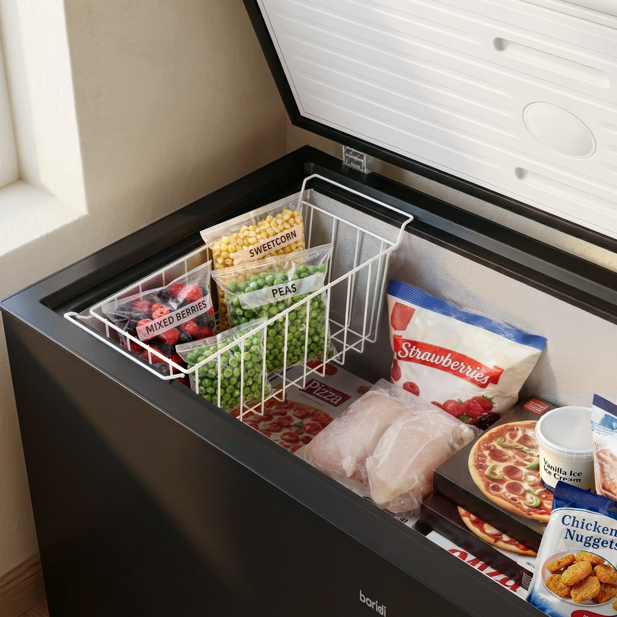 Baridi DH261 Freestanding Chest Freezer 299L Capacity - Black - additional view 3
